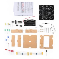 LED Electronic Lucky Rotary Kit NE555 CD4017 DIY Practical Soldering Practice