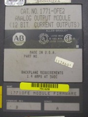 Allen-Bradley Analog Output Module Cat. No. 1771-OFE2 12 Bit A2442DH