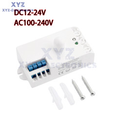 DC12-24V AC110-240V 5.8GHz Microwave Radar Sensor Body Motion HF Detector Switch