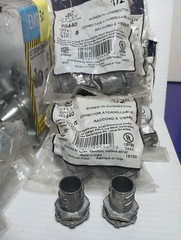 Halex Lot Of 1/2″ EMT Flex Electrical Connectors Clamps Strap Couple Screw New