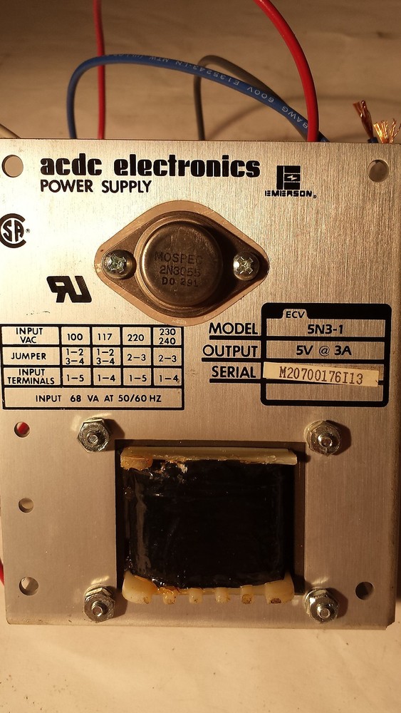 ACDC ELECTRONICS POWER SUPPLY 5N3-1 5V@3A