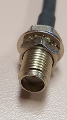 Cable 6inch SMA female bulkhead to SMB female plug RG174 cable