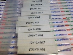 .47ohm 10w AXIAL CEMENT RESISTOR / 10 PIECES (qzty)