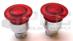 LOT OF 2 NEW SHAMROCKS CONTROLS RB2-BW44 MUSHROOM PUSH BUTTON RED