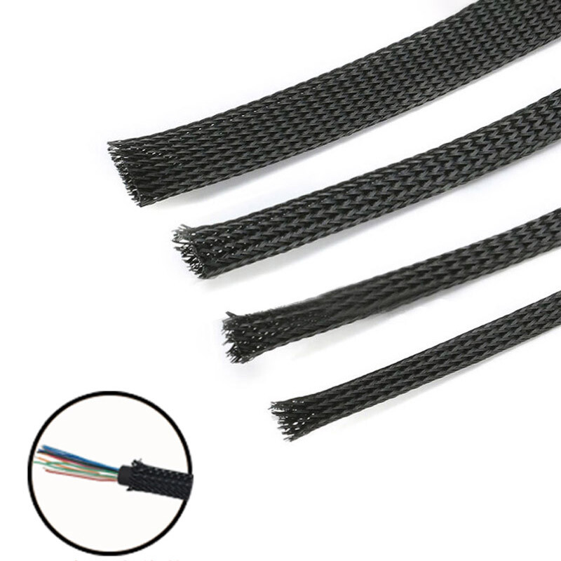 Braided Sleeving – Braid Cable Wiring Harness Loom Protection -Black Ø1mm-Ø100mm