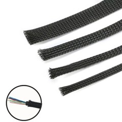 Braided Sleeving – Braid Cable Wiring Harness Loom Protection -Black Ø1mm-Ø100mm