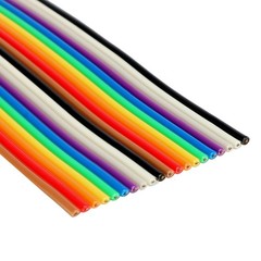 Flat Ribbon Cable 20P Rainbow IDC Wire 1.27mm Pitch 1 Meter Long