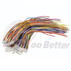 JST-SH 1.25mm Pitch Female Plug Connector Cable Wires 2/3/4/5/6/7/8/9/10 Pin