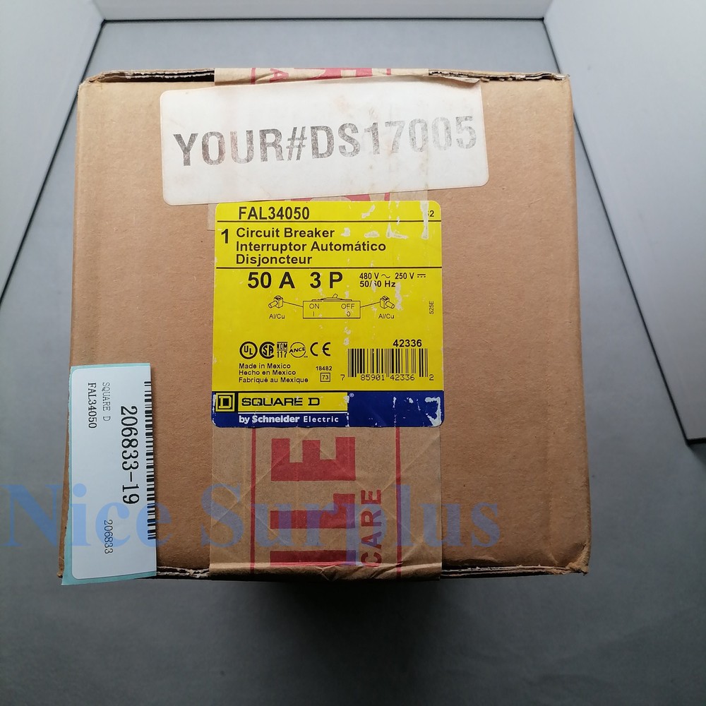 Square D Circuit Breaker FAL34050 #206833-19