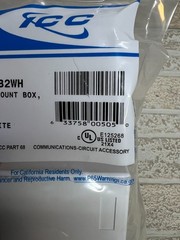 ICC SURFACE MOUNT BOX, 2-PORT, White IC107BC2WH NEW