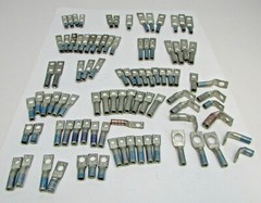 Burndy Lugs, Lot of 94 Assorted 1 and 2 Hole lugs, New