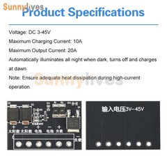 DC 6-45V Solar Controller Street Light Control Board LED Auto Solar Light Driver
