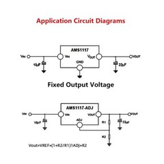 AMS1117 Positive SMD Voltage Regulators Chip – 1.2V/1.5V/1.8V/2.5V/3.3V/5.0V ADJ