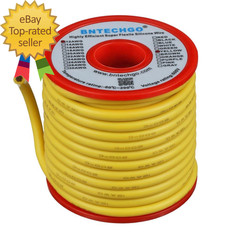 12 Gauge Silicone Wire Spool 25 Ft Yellow Flexible 12 AWG Stranded Tinned Copper