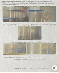 NanoFlo Superconductive Gel Over Copper or Brass Superior To .999 Silver