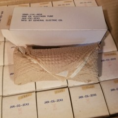 10pcs GE JAN CG 2C43 TUBE NOS NIB MIL SPEC MADE FOR US NAVY SEALED PACKAGE 2C43