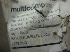 MULTICOMP PRO PP001245 Wire, Tri Rated, PVC, Green, Yellow, 8 AWG 10 mm² 328 ft