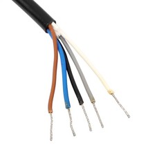 M12 2m 6.6ft Male Straight 5 Pin Connector Aviation Electrical Cable