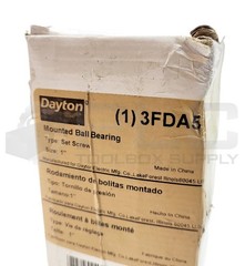 NEW SEALED DAYTON 3FDA5 MOUNTED BALL BEARING, SET-SCREW, 2-BOLT FLANGE, 1IN BORE