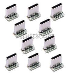 10PCS USB-C Male Head 5V 16pin USB Type-C Vertical Port Connector Jack Board-