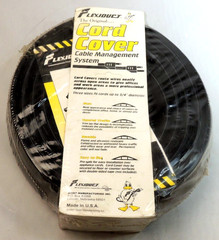 Flexiduct 10FT-BLK Floor Cord Cover Cable Protector Black 10 Ft Heavy Duty NOS