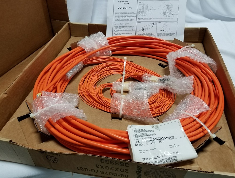 Corning Cable Systems Optical Cable 24F MIC LCPC/XXX -35M connectors SKBAWA-s010