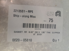 Applied Materials AMAT 0020-05810 Gasket RF 8.02 OD x .135 Thk Copper 8 Inch New
