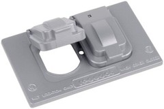 Red Dot CCD, 1-Gang, (1) Duplex, Weatherproof Receptacle Cover, 1 pc