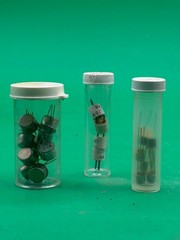 Lot of Vintage Electronic Components Metal Can Transistors & Buss Fuses RE