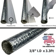 10mm ID Self-wrap Heat Shield Sleeve Thermal Reflective for Cable Hose 1M US