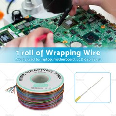 8 Colors Wrapping Wire Tin Plated Copper Wire 30 AWG 250M Length DM-30-1000