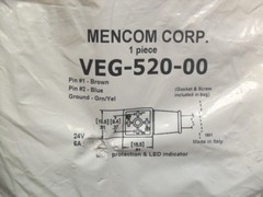 MENCOM CORP. VEG-520-00 CORD/PLUG new factory sealed bag