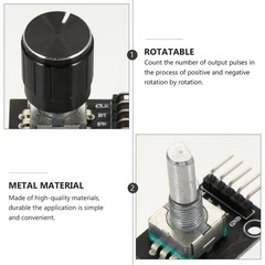 5Pcs Durable Rotary Encoder Modules with Rotary Knob for Machine Control Black