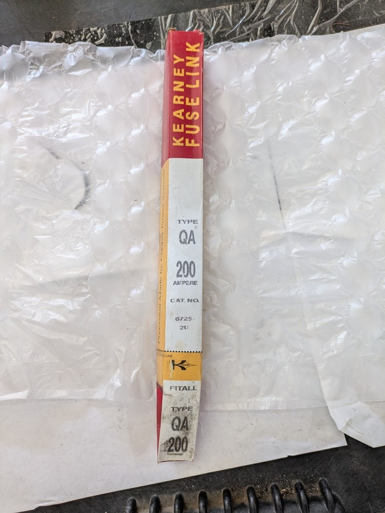 Kearney Fuse Link QA 200A Cat 6725-2U Medium Blow Yellow 23” Fuse Link