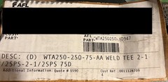 AFL WTA250-250-75-AA Weld Tee 2-1/2SPS-2-1/2SPS 75D