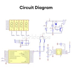 Electronic Clock Kit Set 51 Microcomputer LED Temperature / Time Display DS1302