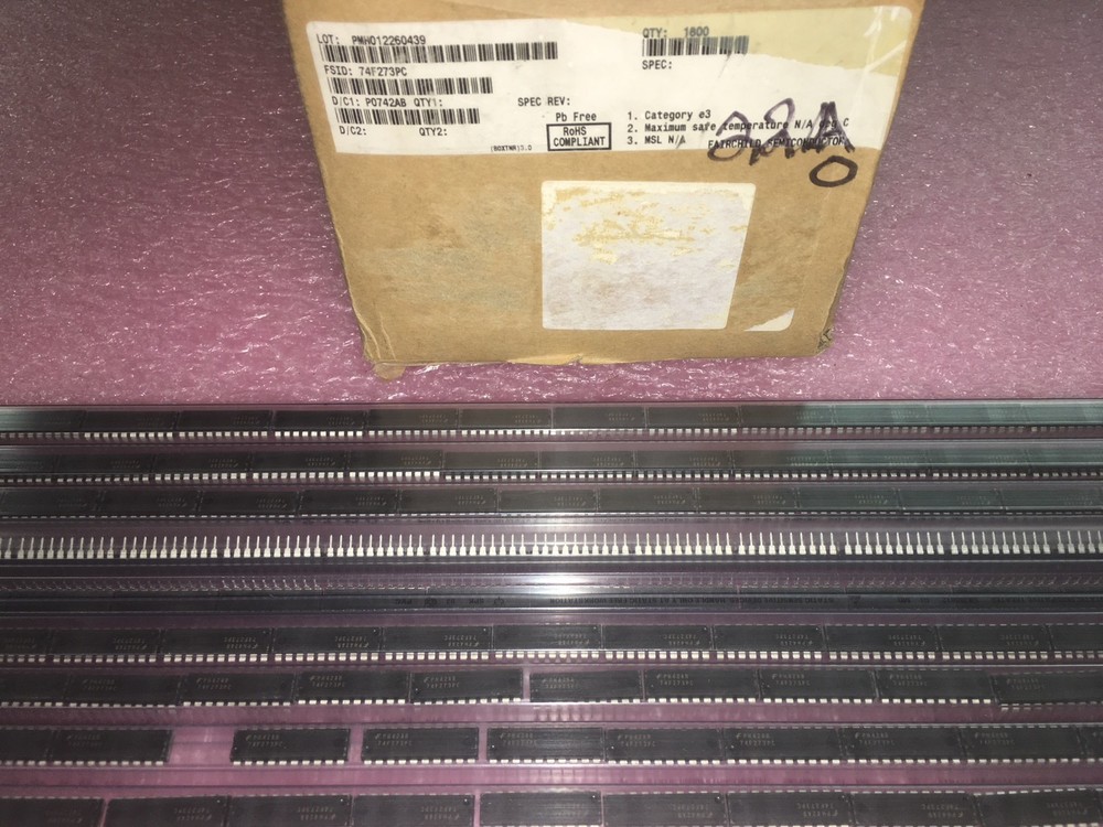 (100 PIECE LOT) 74F273PC, FSC, IC FF D-TYPE SNGL 8BIT 20DIP RoHS