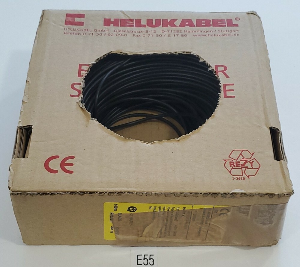 *NEW* Helukabel 29129 Wire H07V-K 1×1.50mm2 Black Single Strand 100m + Warranty!