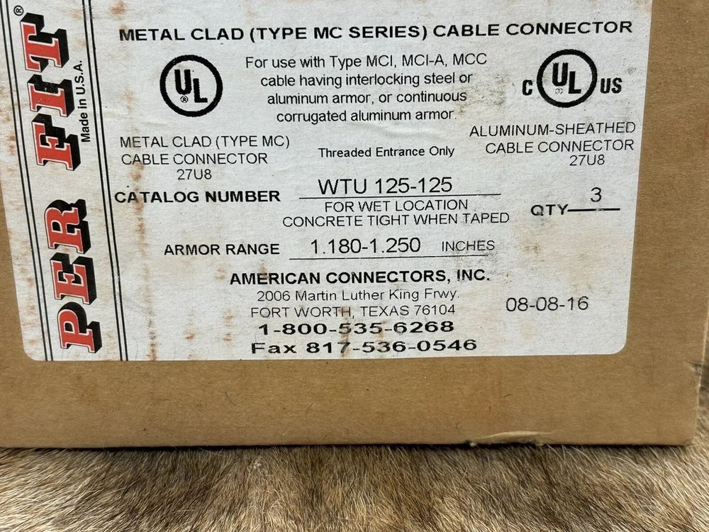 American Connector WTU-125-125, Perfit Water Tight Union, 1pc
