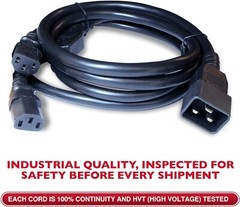 PSU Cord for L7 L9 S19 S19 pro S17 Dual Power Supply Cord C20 to Dual C13 – 1M