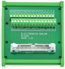 DIN Rail Mount Flat Cable 0.1 Inch FRC Connector Interface Module IDC30 2x15Pin