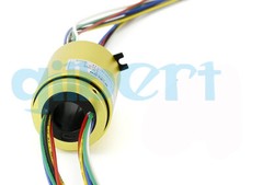 7/10/12.7mm Hole 2-12 Wire 2A 33mm OD 250Rpm Capsule Slip Ring Monitor Robotic