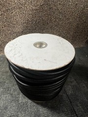 Nylon Corrugated Split Tubing 1/2 Inch x 250 Feet Roll Spool Black