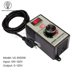 4000W Electronic Voltage Regulator Stepless AC Motor Speed Controller 110V/220V