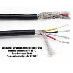 UL2547 Multi Core Shielded Wire Signal Cable 18AWG-28AWG 2/3/4/5/6/7/8 Core