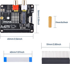 Geeekpi Hifi DAC Hat with Pcie to Nvme SSD Function for Raspberry Pi 5, Support