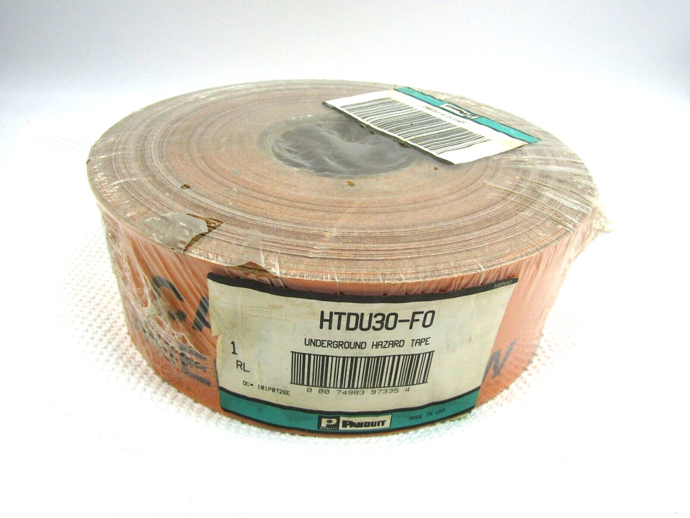 Panduit HTDU3O-FO, Caution Fiber Optic Cable Underground Hazard Tape, 3″x1000′