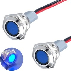 16mm Metal Indicator Light Mounting Hole 5/8 110VAC 220VAC 20mA IP67 Waterproof
