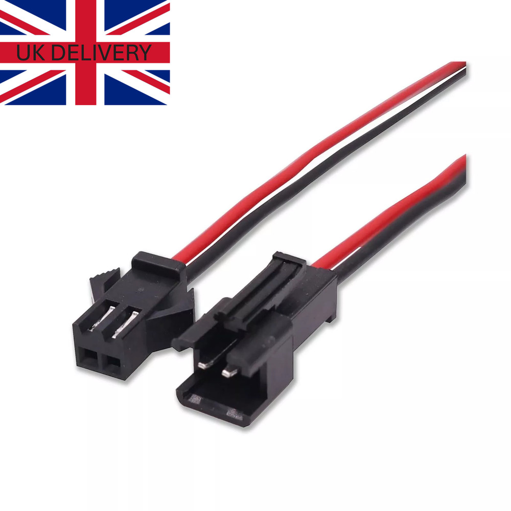 1-10 Pairs / Pcs 15cm Long JST SM 2 Pins Plug Male & Female Wire Connector Cable