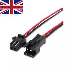 1-10 Pairs / Pcs 15cm Long JST SM 2 Pins Plug Male & Female Wire Connector Cable